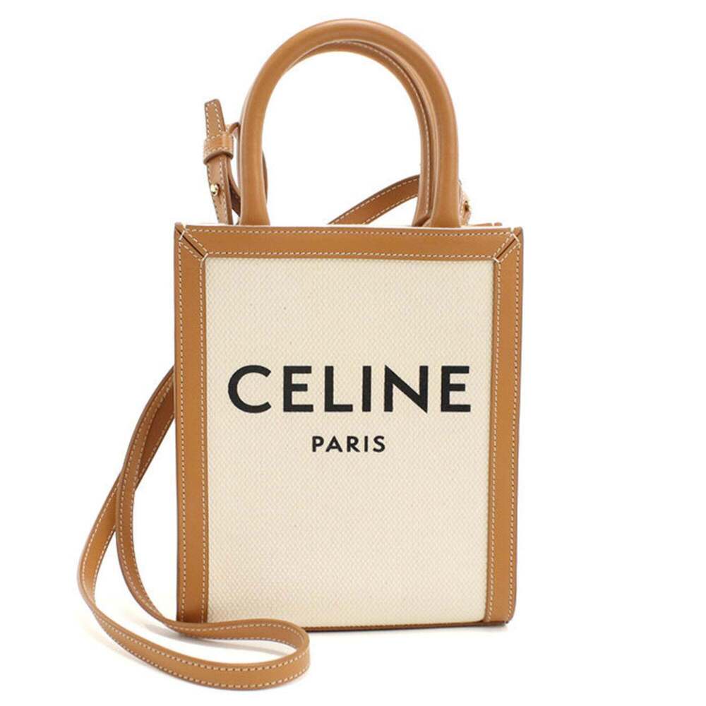 CELINE Celine handbag 193302 Mini Vertical Cabas women's ivory